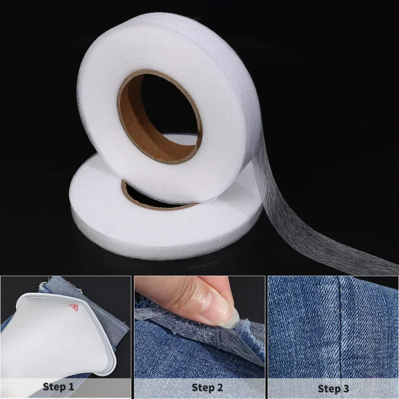 60M Zelfklevende Broek Zoom Tape Rand Verkort Plakken Tape Ijzer op Broek DIY Kleding Lengte Verkort Huishoudelijke naaien Accessoires