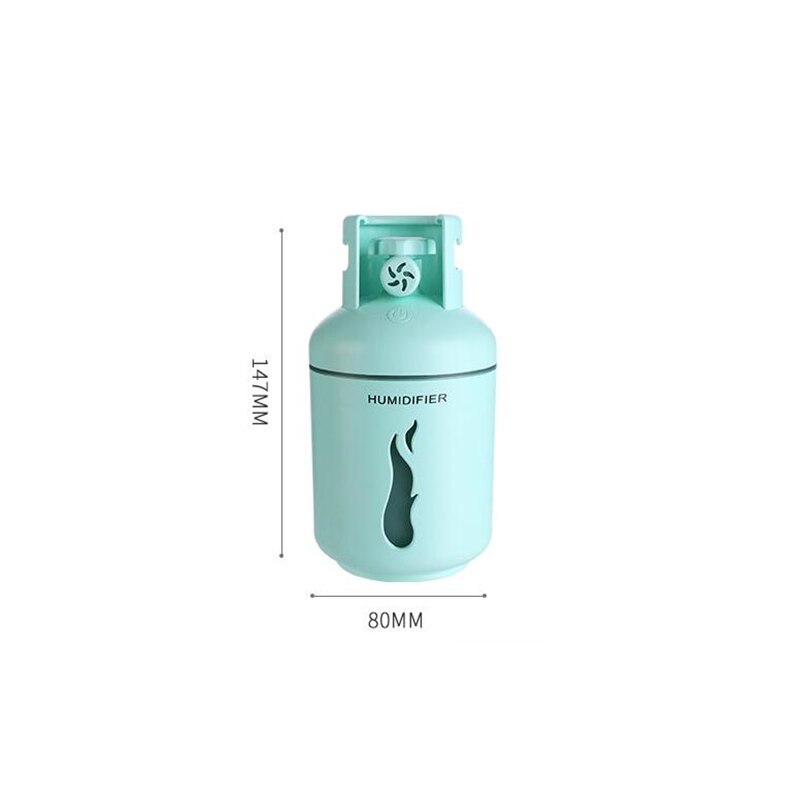 4 In 1 Mini Gas Tank Humidifier Cool Mist USB Humidifier Ultrasonic Aromatherapy Humidifier 300ML For Home Office Car