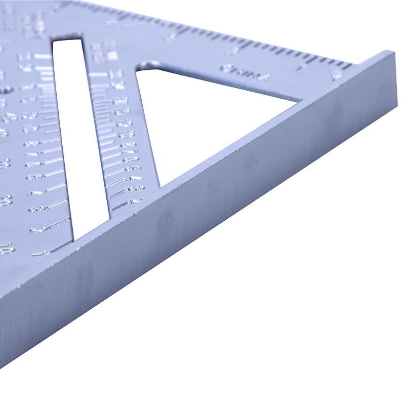 Triángulo escuadra Regla de medición 7 pulgadas aleación de aluminio velocidad escuadra triángulo ángulo transportador herramienta de medición