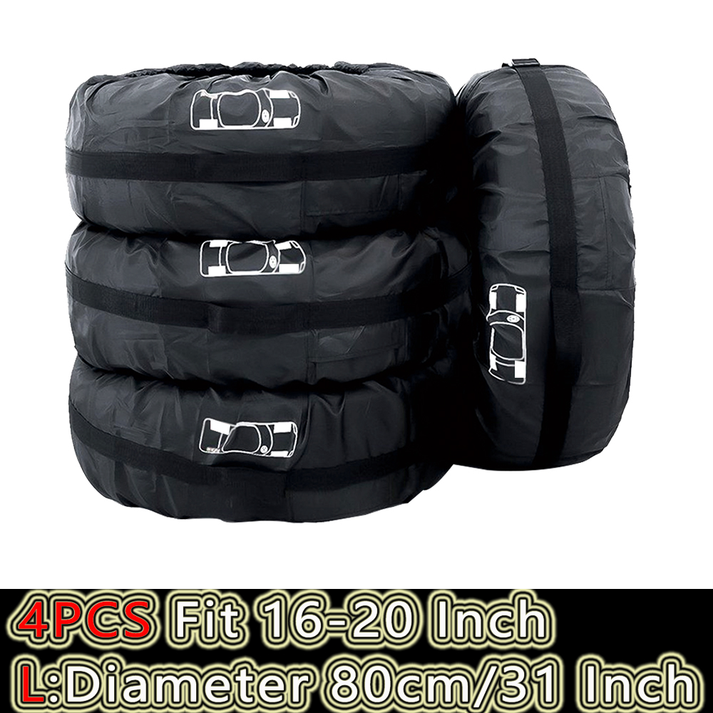 4 Teile/los Auto Reserverad Abdeckung Auto Rad Reifen Lagerung Taschen Staubdicht Schutzhülle Auto Styling Fahrzeug Reifen Zubehör: Braun