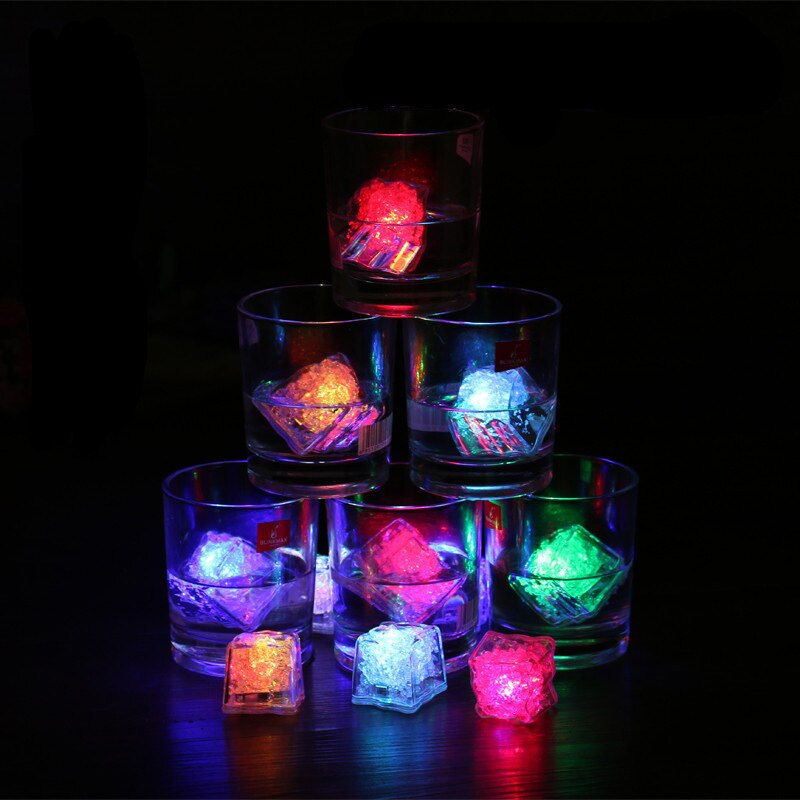 Bunte Leucht Eis Block Wein Glas Dekoration LED Leuchtstoffröhre Licht Block Flackern Induktion Eis Licht Bar Hochzeit Party