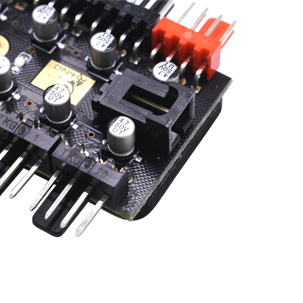 TISHRIC Upgrade Fan Hub 4Pin/SATA Chassis Fan Hub Molex Adapter Cooler Fan HUB Splitter Channel Hub of 4PIN/Sata Chassis Fan