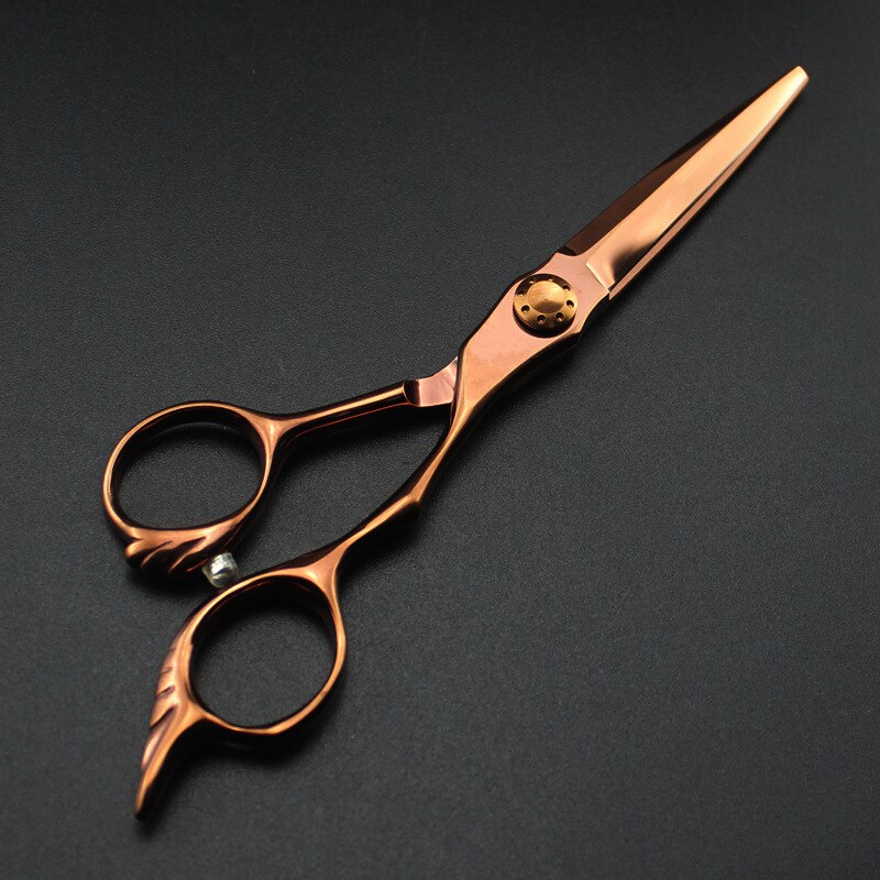japan 440c 6 '' Bronze cut hair scissors cutting barber makas haircut scissor thinning shears hairdressing scissors: cutting