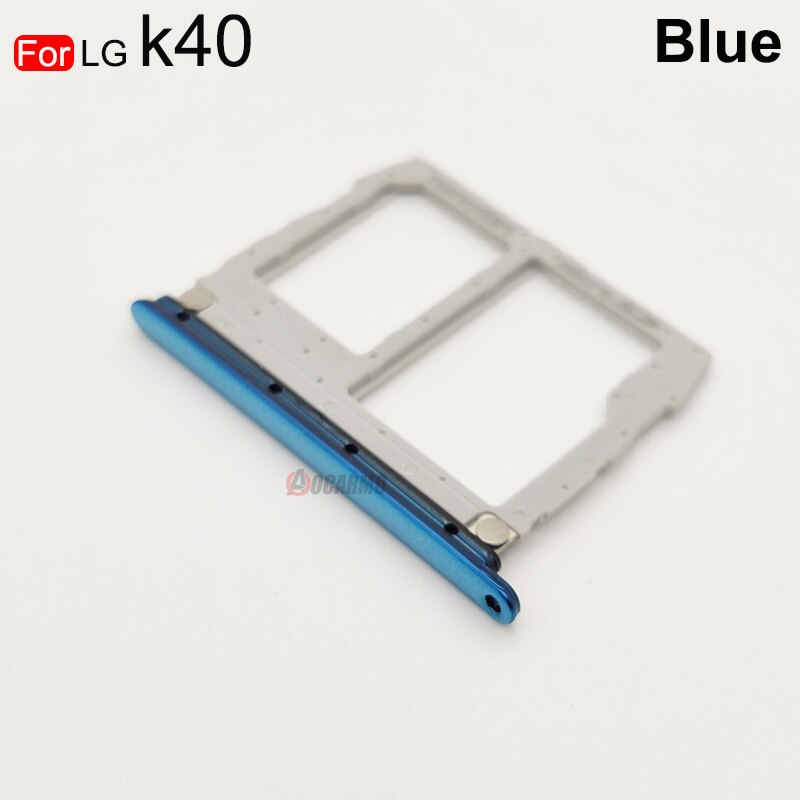 Aocarmo ersatzteil für lg  k40 / k12 plus  k12+  sim- und sd-kartenleserhalterung, steckplatz  x420em: Blau