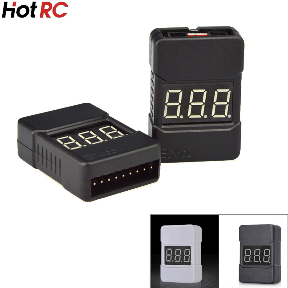 BX100 1-8S Lipo batterijspanningstester / laagspanningszoemeralarm / batterijspanningscontrole met dubbele luidsprekers