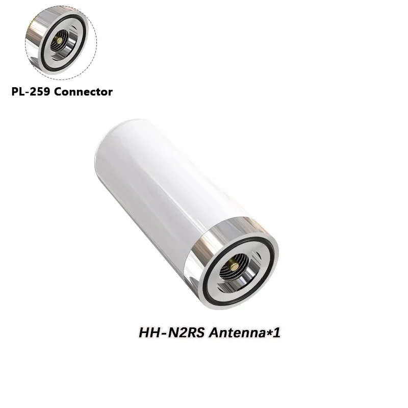 Antena de Radio corta para coche UHF/VHF de doble banda HH-N2RS PL-259 antena 136-174MHz/400-480MHz para IC-980 PRO KT8900 BJ-218 Radio móvil: Blanco