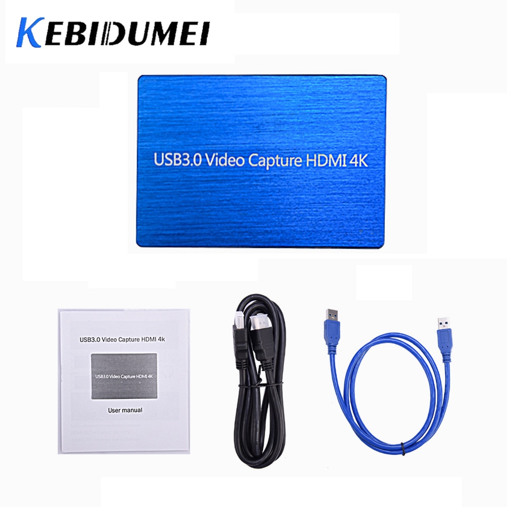 HDMI To USB 3.0 Video 4K Capture Card Dongle 1080P 60fps HD Video Recorder Grabber For OBS Capturing Game Game Capture Card Live