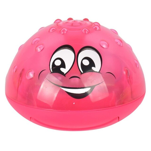 Bébé bain bulle jouets arroseur bain jouet ABS 2 en 1 attrayant automatique Induction Musical fontaine jouet: Red ball no base