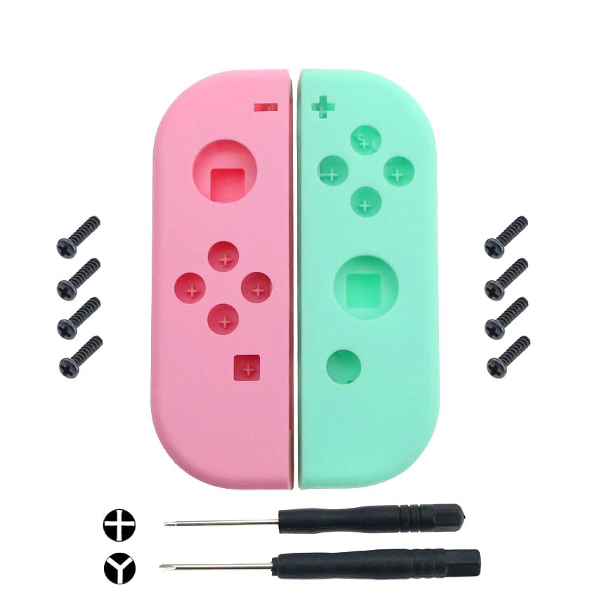 1 Pair Controller Kit di Riparazione Alloggiamento Della Copertura Borsette per il Caso di Nintendo Interruttore Joy-Con FAI DA TE In Plastica di Copertura Controller Cacciavite vite: A-X