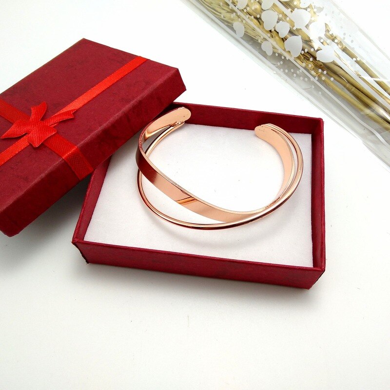 Südkoreas Neue glänzend Doppel-schicht Geometrische Unregelmäßige Kreuz Polieren Dame Armbinde Schmuck Metall retro frauen Armbänder