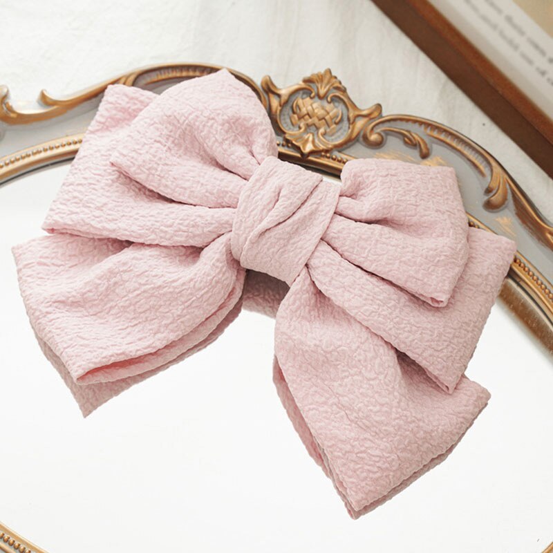 Horquillas de mariposa grandes arcos de pelo de tres capas para mujer, pasador de gran tamaño con resorte de Metal, pinzas para el pelo sólidas, accesorios para el cabello, 1 ud.: Rosa