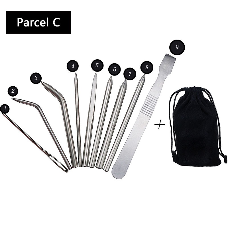 Paracord Stitching Set Stainless Steel Umbrella Rope Needle Bracelet Flattener Knitting Needles DIY Jewelry Accessories