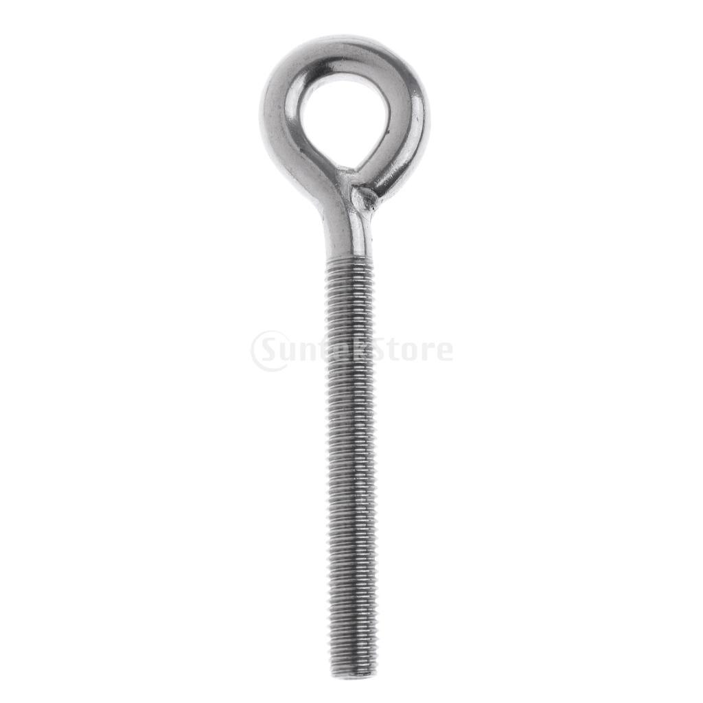 Heavy Duty 304 Stainless Steel Eyebolts Welded Eye Bolts Fastener Tool, Metric Thread M4 to M12, Tough &amp; No Rust: M12