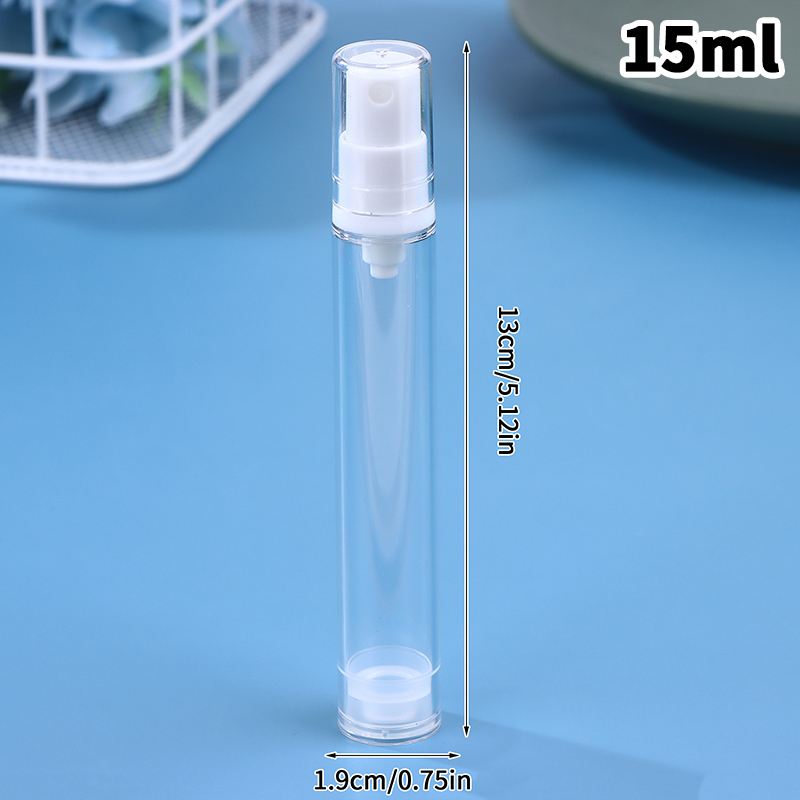 5/10/15ml mini draagbare vacuümflesjes, lege vloeibare lotionsprayflesjes, navulbare make-up cosmetica parfumflesjes: Lichtgeel