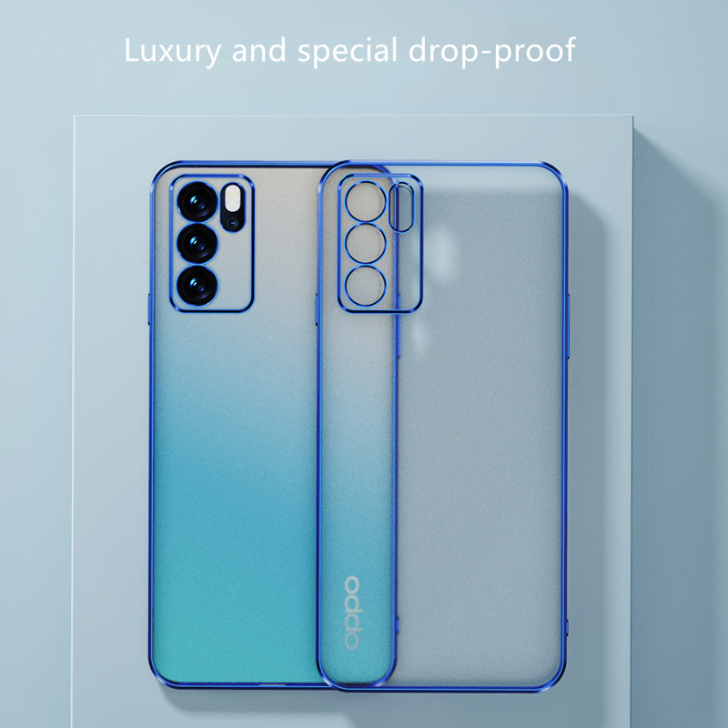 Electroplated Silicone Phone Case is Suitable for Oppo Reno 6 reno 5 5K Reno 7 Pro 5G Soft Transparent TPU Shockproof Back Cover