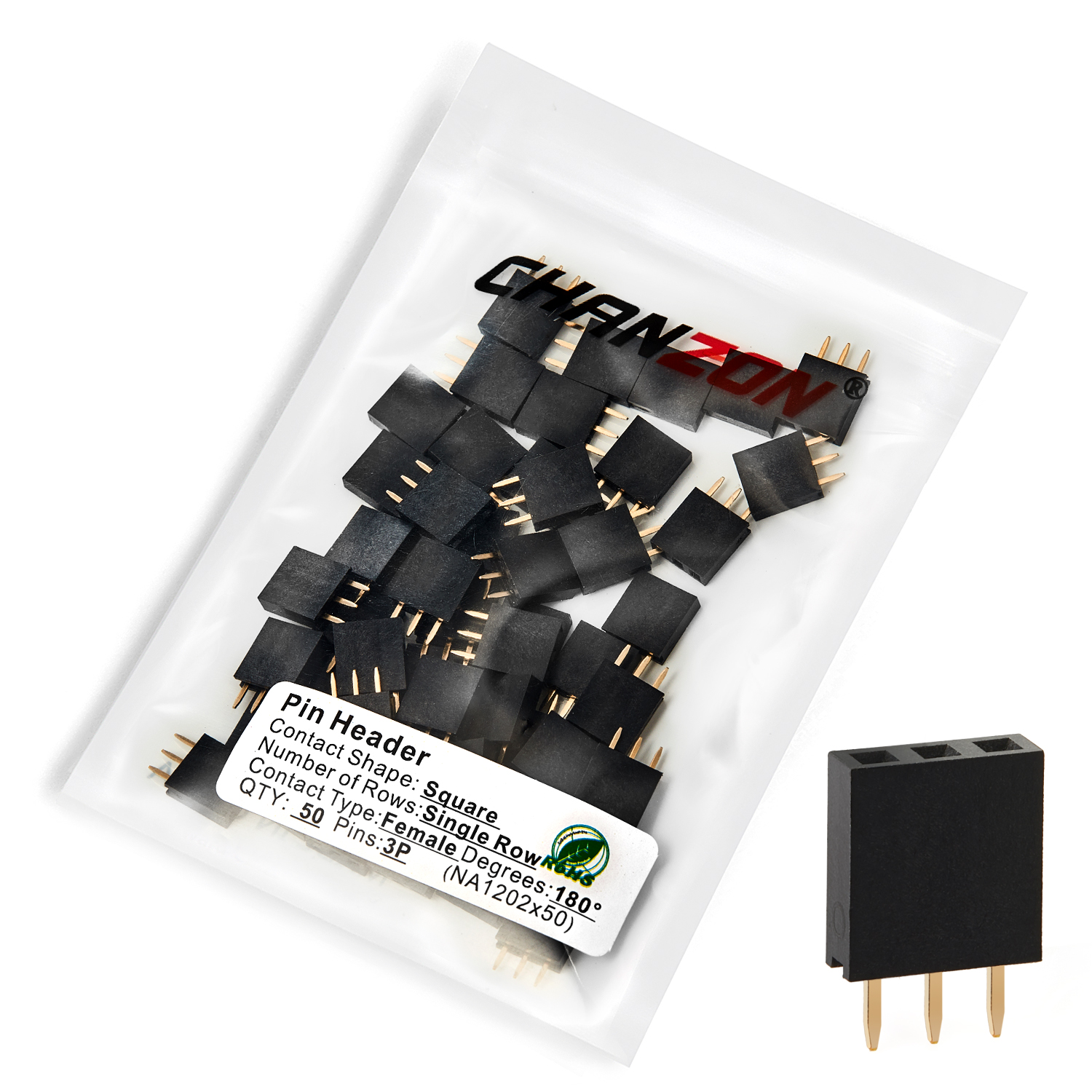 2 3 4 5 6 8 10 12 15 20 40 Vrouwelijke Pin Header Socket Vergulde Soldeerloze Enkele Rij Pinheader 2.54mm Connector voor PCB: Donkergrijs