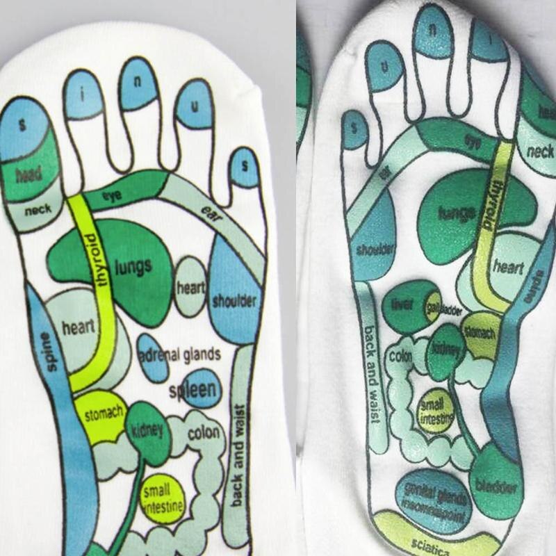 Akupressur Socken Physiotherapie Massage Entlasten Müde Füße Reflexzonenmassage Socken Fuß Punkt Socken Voller Englisch Darstellung