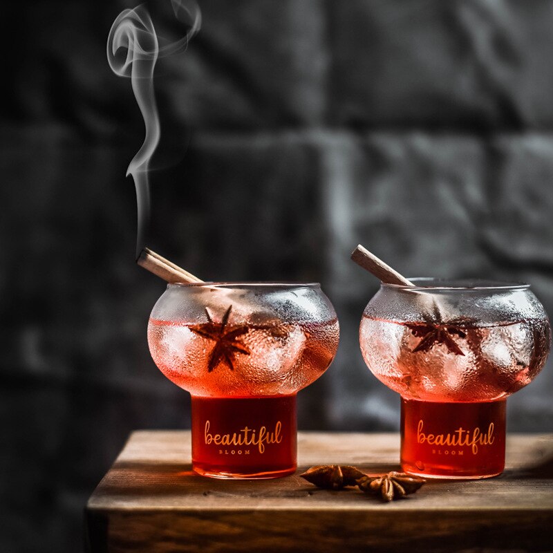 Neue nordisch Stil Bar Cocktail Ball Glas Sphärische Nachtisch Haus Süßigkeiten Becher Smoothies Eis Tasse Leben Milch Shake Becher