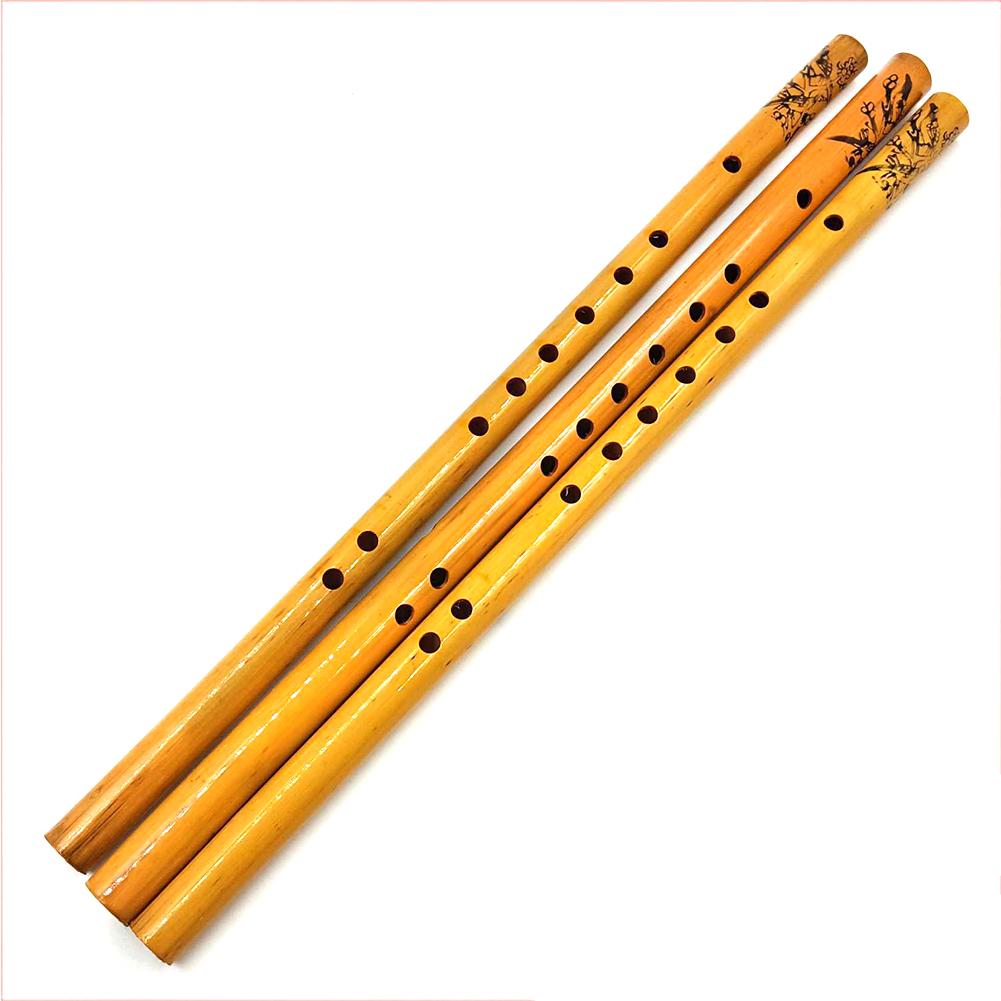 1Pc 44Cm Chinese Traditionele 6 Gat Bamboe Fluit Verticale Fluit Muziekinstrument