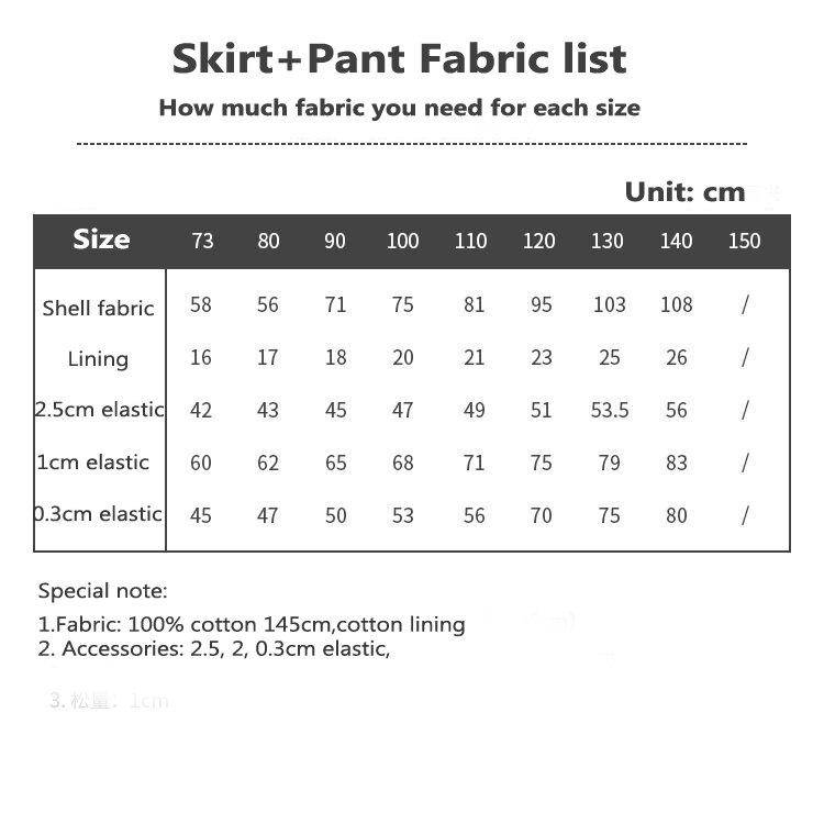 Skirt + Pants Set 2pcs Sewing Pattern For Kids Baby Summer Clothes DIY Mini Kraft Paper Cutting Drawing Template Girls Dress