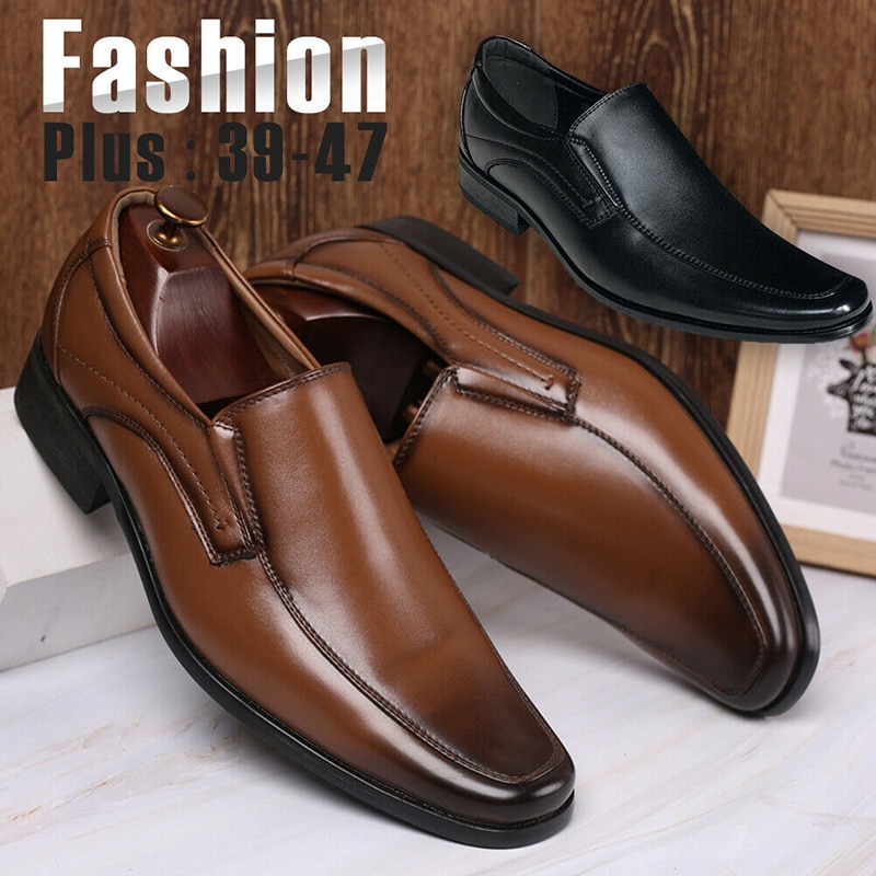 Hommes De luxe décontracté en cuir PU anti-dérapant chaussures hommes offre spéciale bureau formel affaires bout carré chaussures masculines Zapatos De Hombre