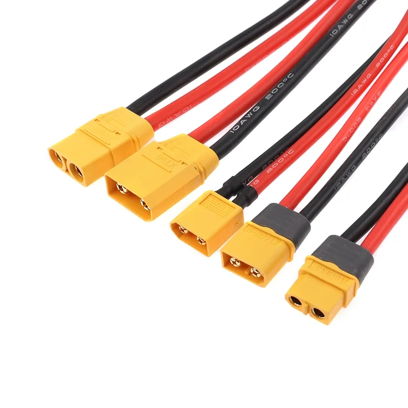 RC Batterij Oplader 18 AWG 16AWG 12AWG 10AWG XT60 XT90 EC5 Plug Mannelijke Vrouwelijke Verlengkabel Draad Connector 10 CM/20 CM/30 CM