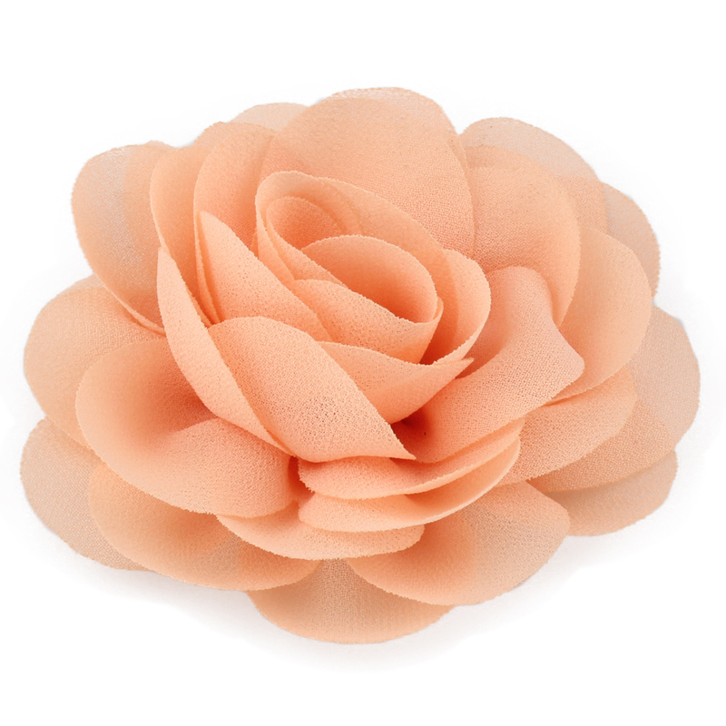 10 peças 20 cores 8.5cm 2024 flores de cabelo de tecido rosa enroladas para crianças meninas acessórios de cabelo pétalas de chiffon flor de papoula grampos de cabelo