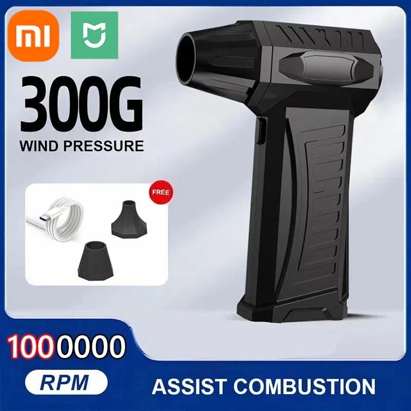 Xiaomi Super Violent Blower 100000RPM Brushless TurboJet Blower Dry 10000mAh Fast Charging Duct Fan 300G Thrust PC Cleaning Tool: Clear