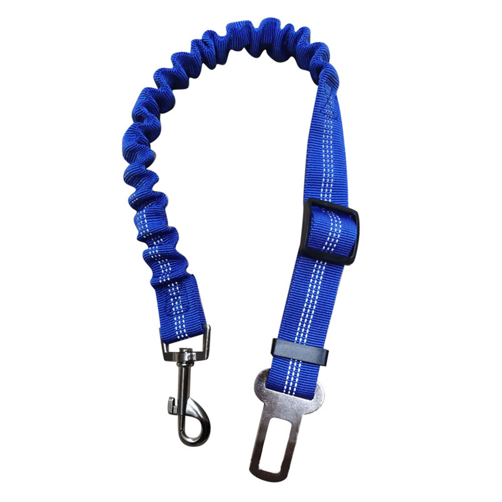 Verbeterde Hond Autogordel Verstelbare Veiligheidsgordels Elastische &amp; Reflecterende Voertuig Nylon Seat Belt Voor Small Medium Large hond: Blue