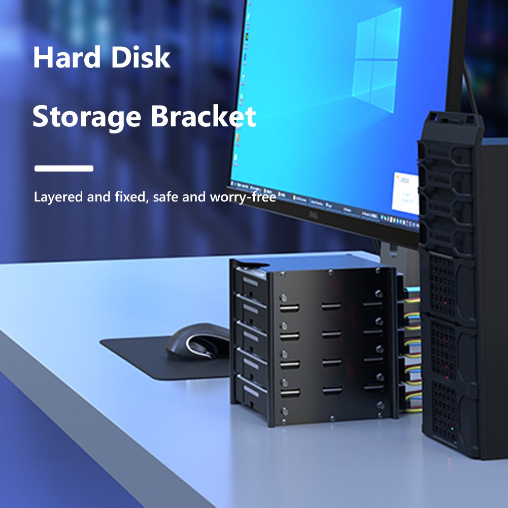 Acasis Hard Drive Bracket 5 Layers Hard Disk Shelf Organizer Box HDD Rack Desktop Computer External Hard Drives HDD Cage