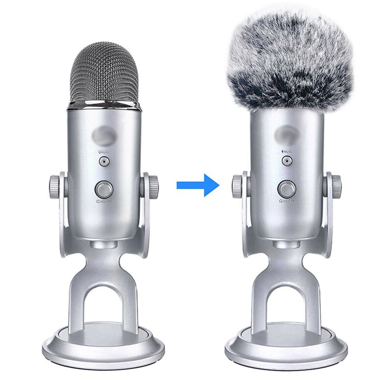 Furry comfortable Microphone Wind Muff Windscreen Microphone Furry Windscreen Mic Windscreen Wind Cover For Blue Yeti/ Yeti Pro