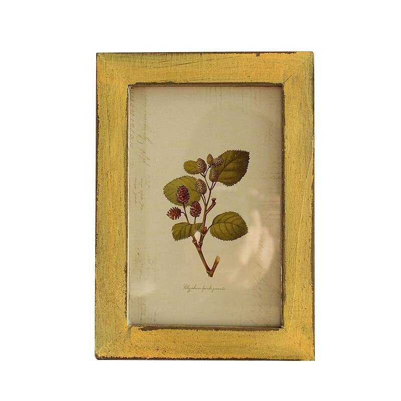 Nordiske billedrammer vintage fotoramme træ bryllup hjemmeindretning retro fotorammer til fotorektangelbilledholder: Gul fotoramme