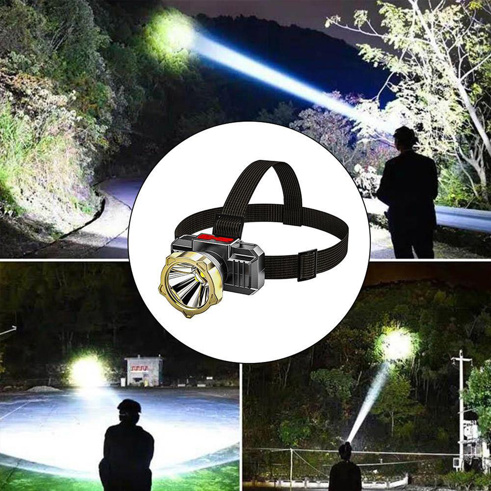 High Power LED Headlamp USB Rechargeable Headlight Outdoor Waterproof LED Head Flashlight Emergency Headlight Work Light Whosale