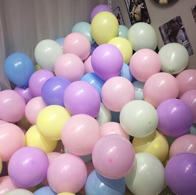 50 /100pcs 10inch Multicolor Pastel Candy Balloons Wedding Baloons Round Macaron Balloon Arch Decoration BirthdayParty Balloons: Makron mixed / 100pcs