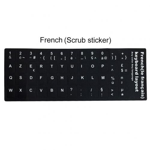 Ruso español inglés francés letras PC ordenador portátil teclado pegatinas Protector de llave extraíble ruso español coreano tailandés: French