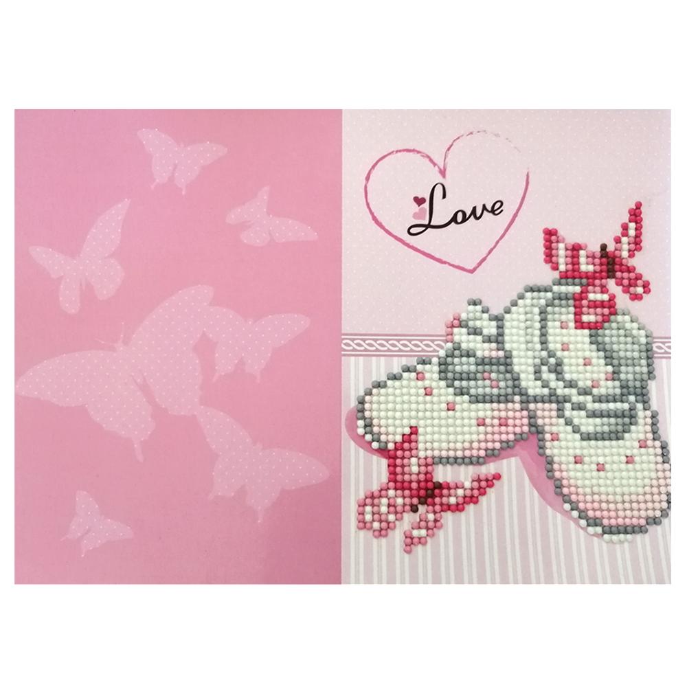 5D DIY Drills Diamond Painting Valentine Greeting Card Party Birthday Diamond Embroidery Cross Stitch Festival Greet Cards