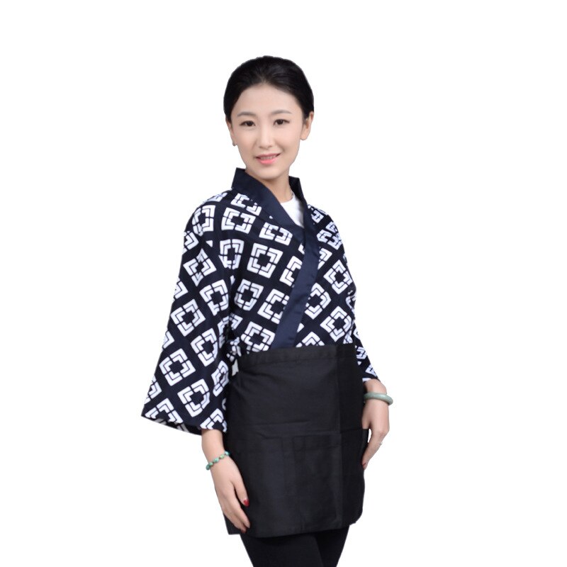 Japonais coréen Restaurant Sushi vêtements serveur uniformes hommes et femmes Cuisine Kimono Chef hauts manteau Service alimentaire salopette