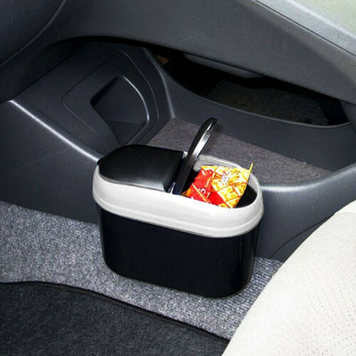 US Portable Mini Auto Car Dustbin Rubbish Trash Can Garbage Box Case Holder Bin Storage