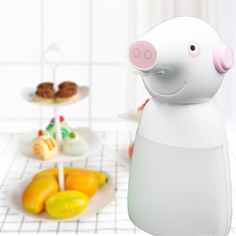 Automatyczny dozownik mydła urocza w kształcie świni bezdotykowy inteligentny czujnik podczerwieni mydelniczka robić kuchni łazienka bez baterii