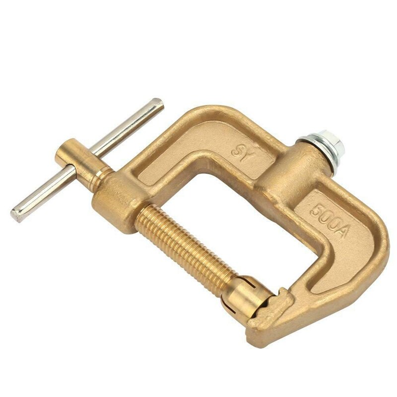 500A Brass G Shape Ground Welding Earth Clamp for Welding Machine Durable