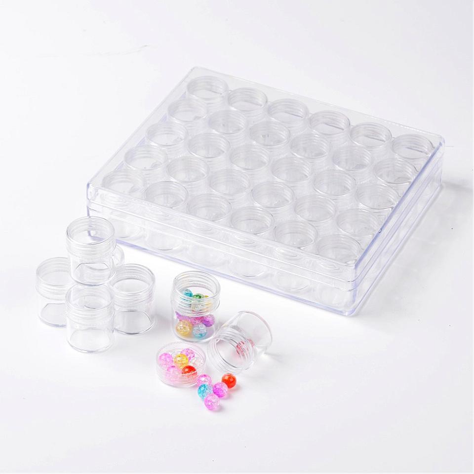 30 Pcs Clear Plastic Kralen Containers Bead Gems Case Voor Sieraden Opslag Verpakking 30 Pcs Fles/Set