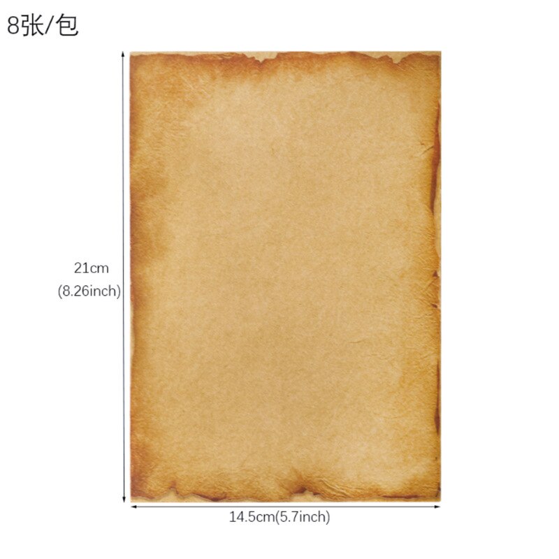 8pack Vintage Kraft Envelope Letter Pad Set Valentine's Day Love Letter Invitation Envelopes Writing Paper