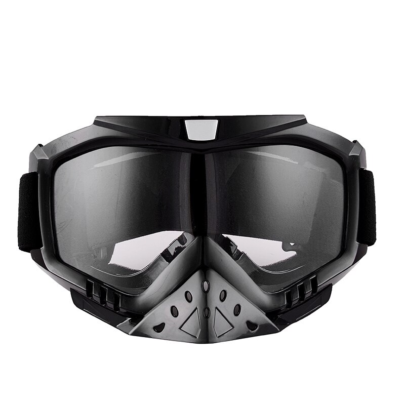 Motorcycle Motocross Goggles Glasses for Helmet Racing Gafas Dirt Bike ATV MX Goggles Clear Tinted Lens Off Road Adjustable: TRANSPARENT