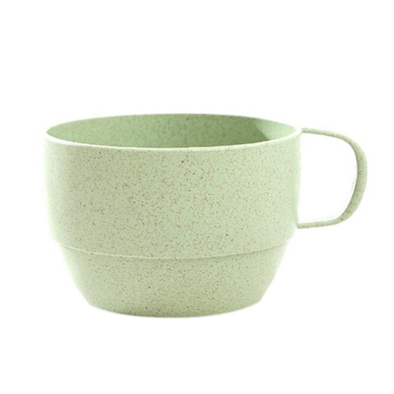 CH- Eco-Friendly Wheat Straw Milk Office Coffee Cup Plastic Breakfast Cup Teacup Mug Drinks Water Cups: Green