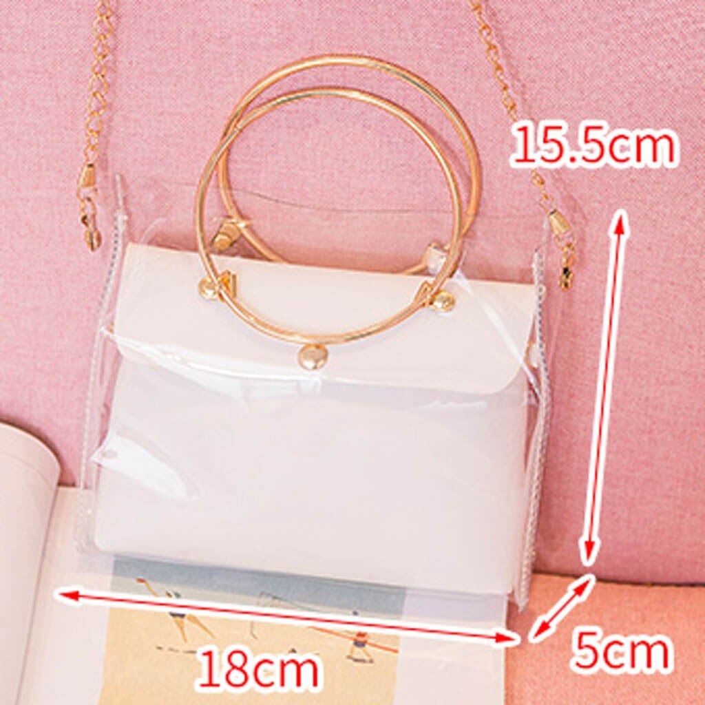 sac à main de luxe femmes Transparent sac seau clair PVC gelée petit sac à bandoulière femme chaîne bandoulière sacs de messager # YL5