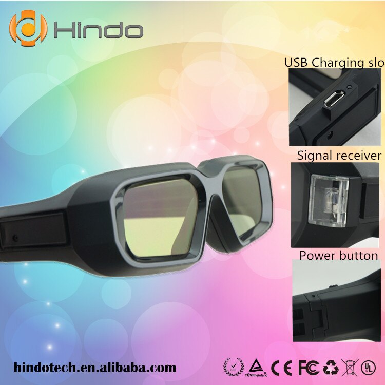 RF 3D TV glassess actieve shutter-bril voor Panasonic/Samsung