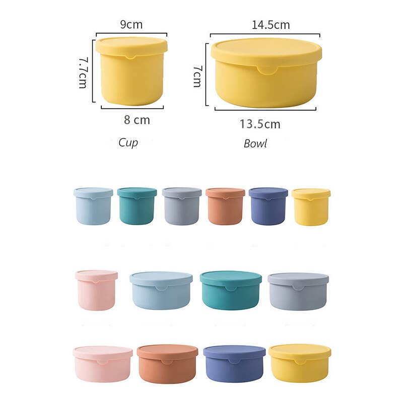 Silicone Lunch box fresh-keeping box Leak-proof Fruit Salad Bowl Microwave Tableware For Women Meal Prep Food Storage Containers