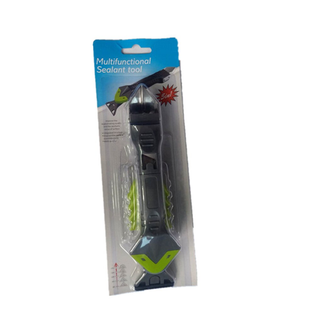 Grattoir à colle 5 en 1, lame en métal, verre, colle, plastique, pelle à colle, beauté: green