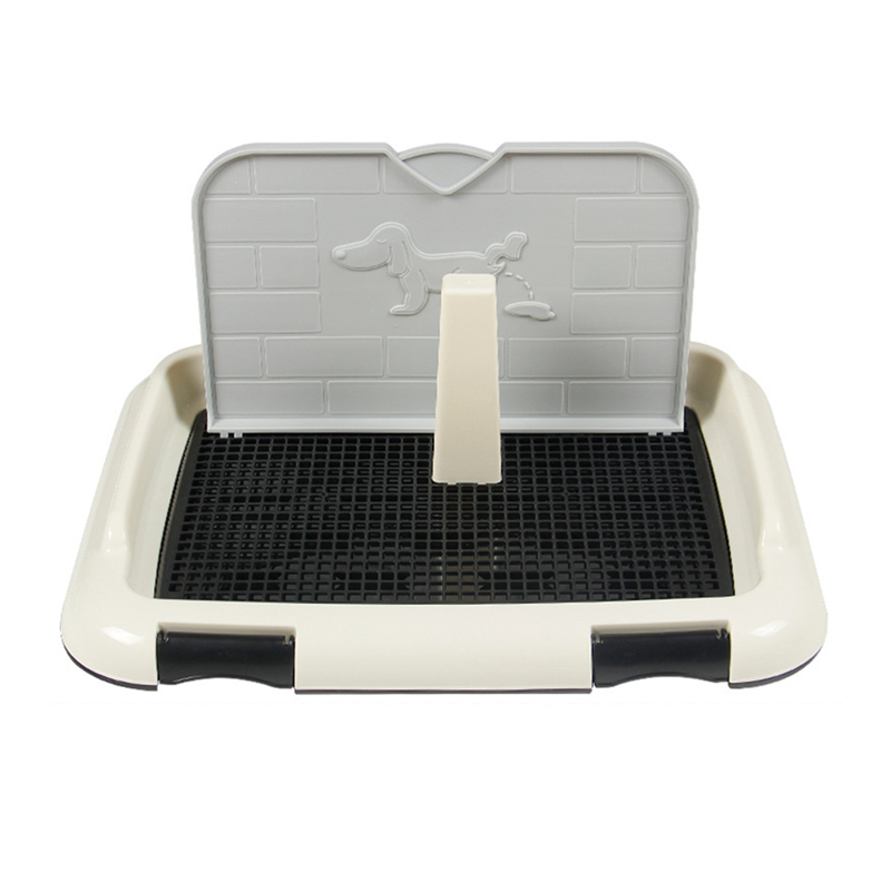 Pot de dressage pour chiens, bac à treillis, Portable, lavable, d&#39;intérieur, distributeur de excréments pour chiens, support de tampons, boîte à litière pour chats, fournitures pour animaux de compagnie: Black