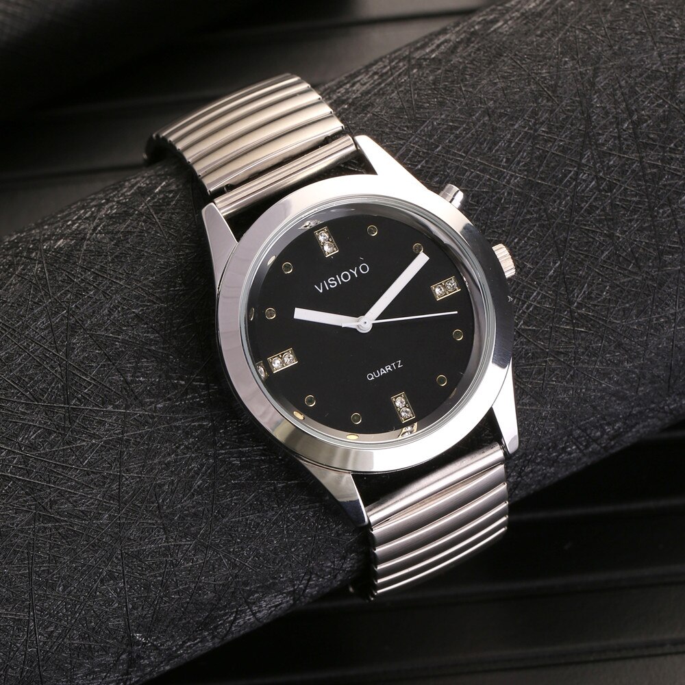 Deutsch Sprechende Armbanduhr mit Weckerunktion,Ansage von Uhrzeit und Datum, Schwarz - Ziffernblatt TGSW-20G: TGSW-2001G